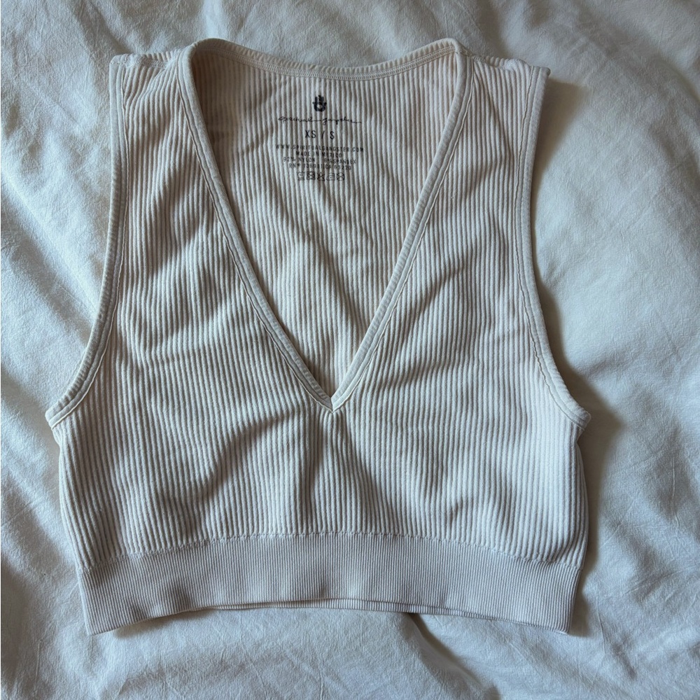 Spiritual Gangster Yoga Crop Top XS/S Ivory